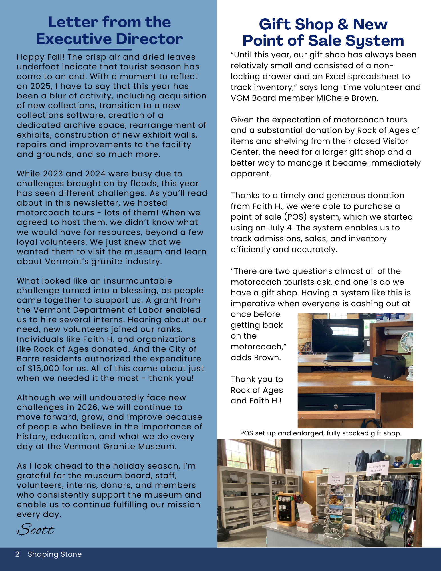 Fall/Winter 2025 Newsletter